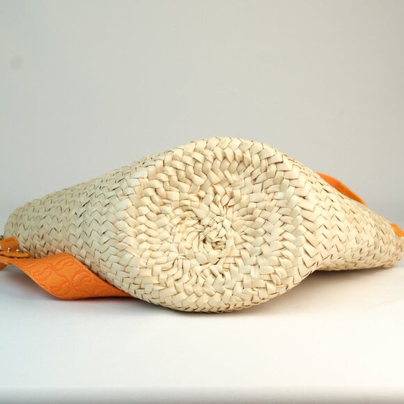 Christian Louboutin Small Biloumoon Basketweave Handbag, Orange - Picture 12 of 13